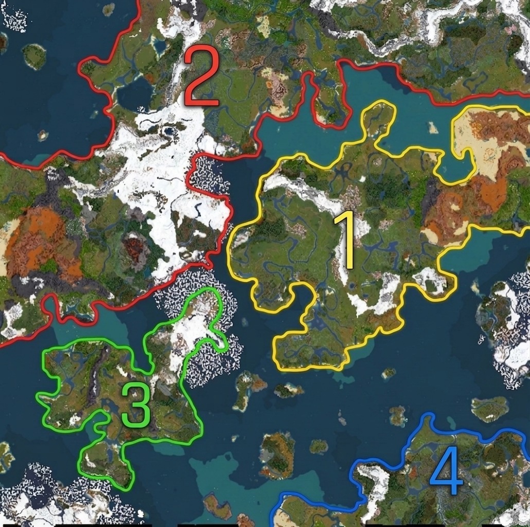 Флораріум, мапа материків